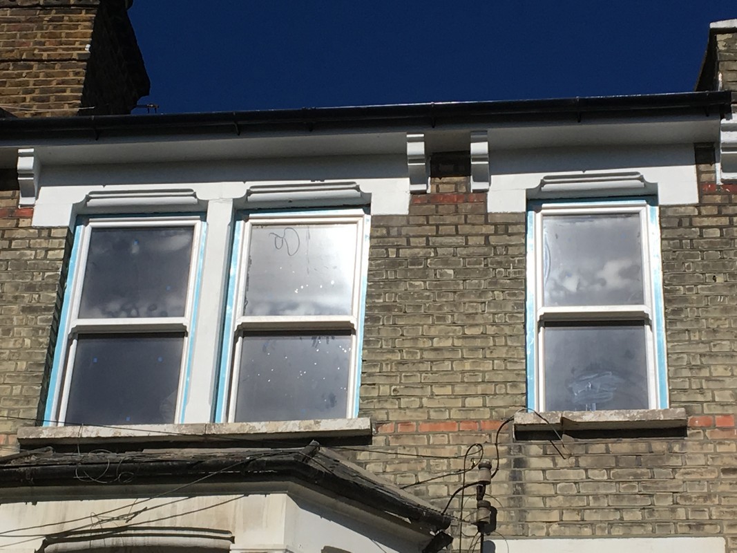 New uPVC sash windows fitted on Victorian terrace in Rotherhithe